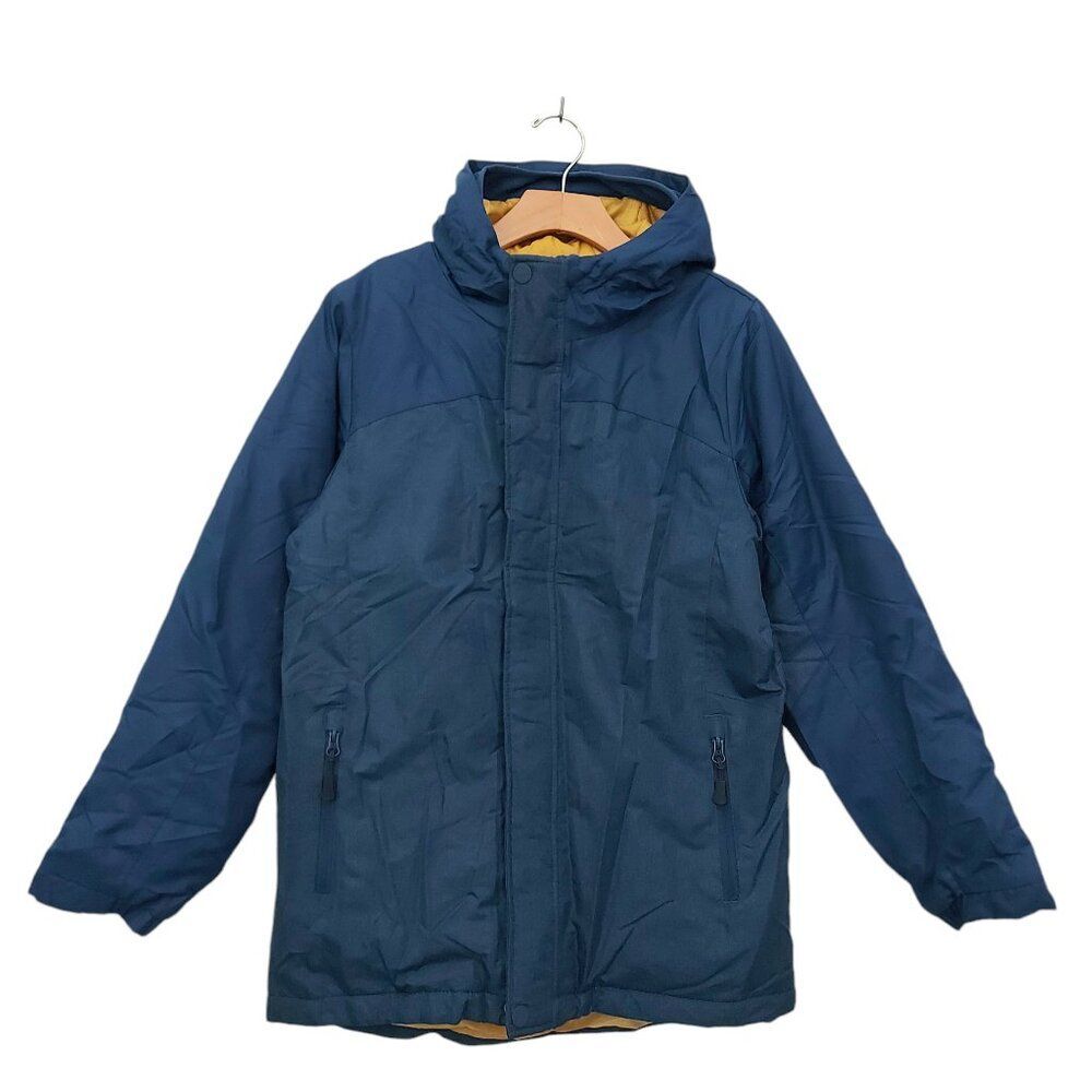 All In Motion Soft Shell Hooded Jacket Youth XL 16 Blue Zip Up Insulated Winter
